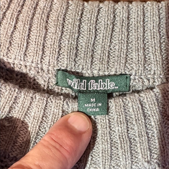 Wild Fable cropped sweater long sleeve womens M grey - Picture 4 of 5
